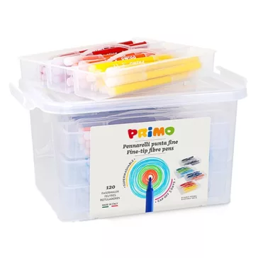   Filctoll PRIMO színes 12 színű 120 darabos kerek, műanyag tartóban