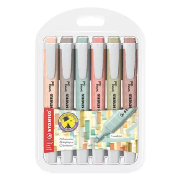   Szövegkiemelő készlet STABILO Swing Cool Naturecolors 6 darabos