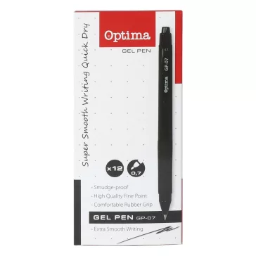 Zseléstoll OPTIMA GP-07 0,7mm fekete