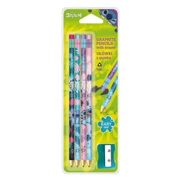   Grafitceruza COOLPACK Lilo és Stitch háromszögletű radíros HB 4 darabos