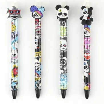   Zseléstoll NEBULO nyomógombos radírozható 0,7 mm Panda II.