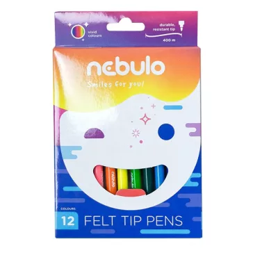 Filctoll NEBULO vízbázisú színes 12 darabos készlet