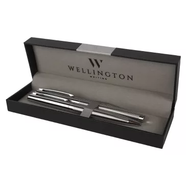   Golyóstoll készlet WELLINGTON Liberty golyóstoll + rollertoll ezüst díszdobozban