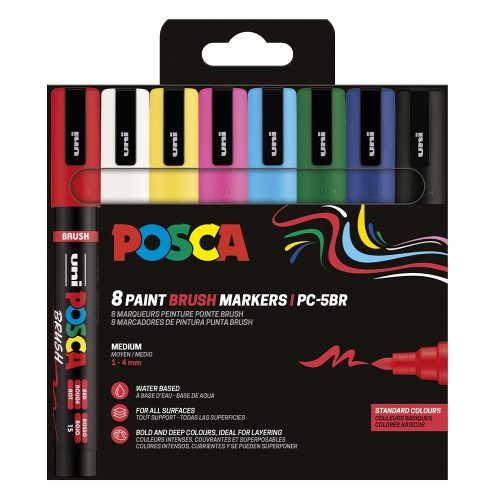 Filctoll UNI Posca PC-5BR ecsethegyű 8 darabos