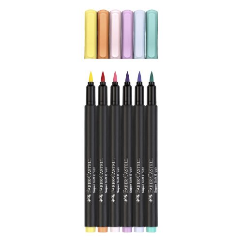 Filctoll FABER-CASTELL Black Edition pasztell 6 darabos