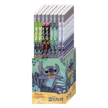 Grafitceruza Lilo és Stitch HB hengeres 72 darabos