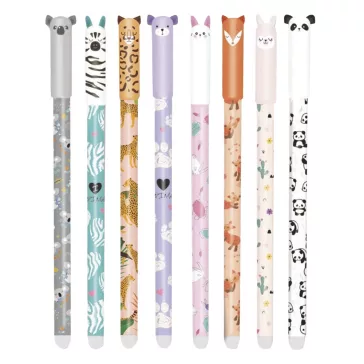   Golyóstoll COLORINO radírozható Állatok kupakos 0,5 mm kék írásszín