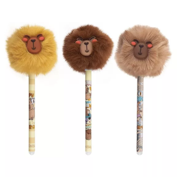 Golyóstoll COLORINO radírozható Pom Pom Capybara kupakos 0,5 mm kék írásszín Golyóstoll COLORINO radírozható Pom Pom Capybara kupakos 0,5 mm kék írásszín