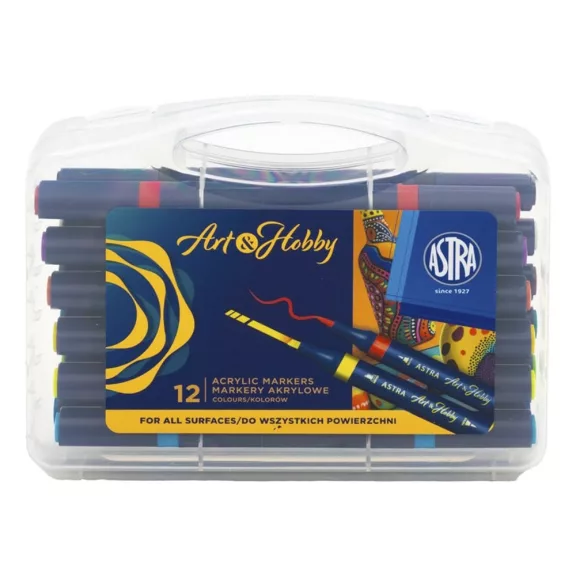 Filctoll ASTRA PEN kétvégű 12 darabos