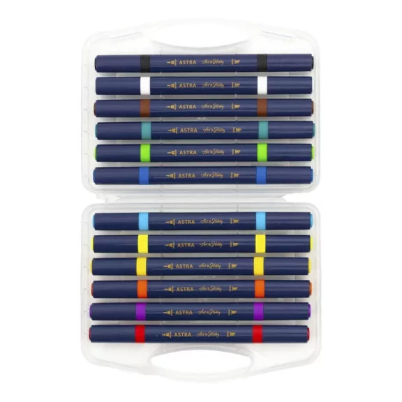 Filctoll ASTRA PEN kétvégű 12 darabos