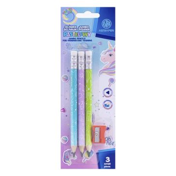   Grafitceruza ASTRA radíros unikornis ajándék hegyezővel HB 3+1 db/bliszter