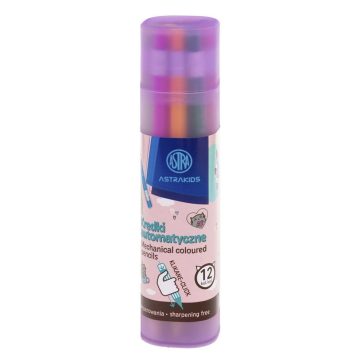 Színes ceruza ASTRA animals műanyag hengerben 12 színű