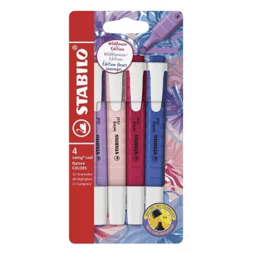   Szövegkiemelő STABILO Swing Cool NatureColors Wildflowers 4 darabos