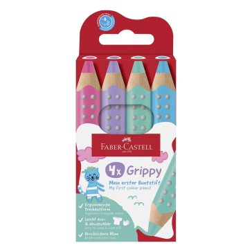   Színes Ceruza FABER-CASTELL Grippy pasztell színek 4 darabos