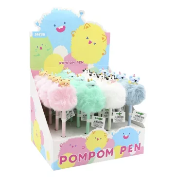 Zseléstoll JUNIOR 0,7mm pom-pom formával Pasztell színek