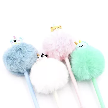 Zseléstoll JUNIOR 0,7mm pom-pom formával Pasztell színek