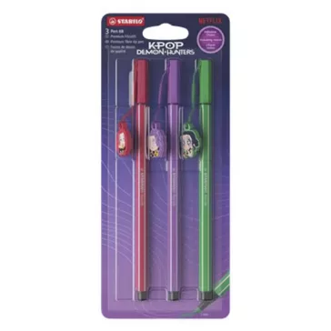   Filctoll STABILO Pen 68 K-pop Huntrix (Rumi, Mira, Zoey) 3 darabos készlet