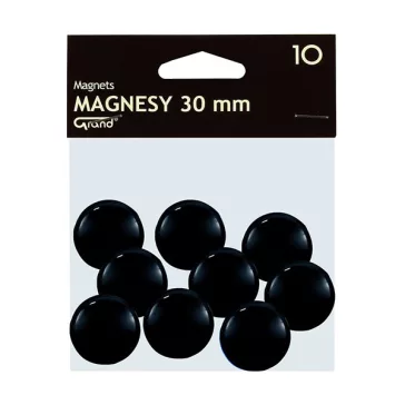 Táblamágnes GRAND 30 mm fekete 10 darabos