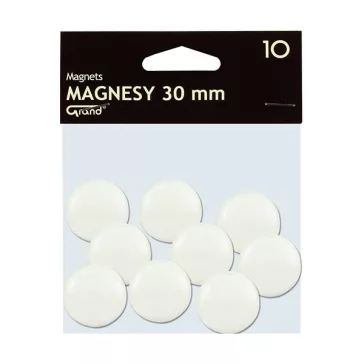 Táblamágnes GRAND 30 mm fehér 10 darabos