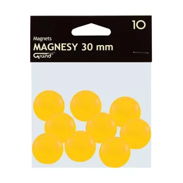 Táblamágnes GRAND 30 mm sárga 10 darabos