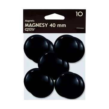 Táblamágnes GRAND 40 mm fekete 10 darabos