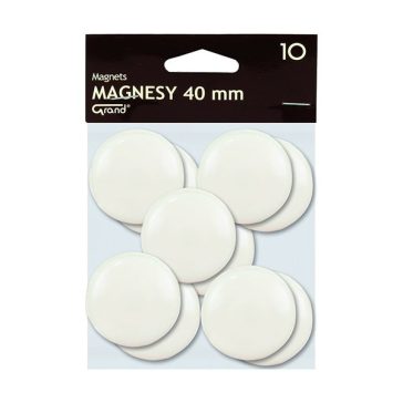 Táblamágnes GRAND 40 mm fehér 10 darabos
