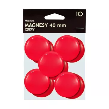Táblamágnes GRAND 40 mm piros 10 darabos