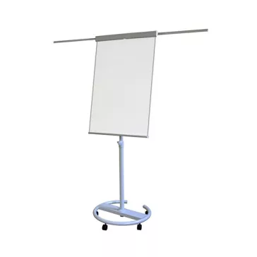   Flipchart tábla MEMOBE mágneses felület 68x105cm 2 db segédkarral mobil állítható magasság