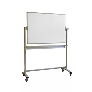   Átfordítható tábla MEMOBE mobil mágneses kétoldalas 100x150 cm magasság 185 cm állvánnyal