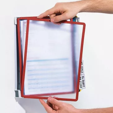   Bemutatótábla tartó DURABLE Vario fali 10 db A/4 táblával vegyes színek