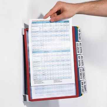   Bemutatótábla tartó DURABLE Vario fali 10 db A/4 táblával vegyes színek