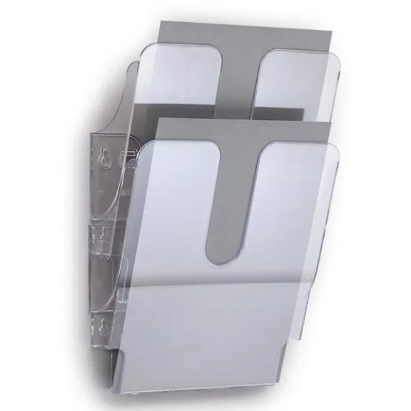Prospektustartó DURABLE Flexiplus A/4 álló fali 2 részes átlátszó Prospektustartó DURABLE Flexiplus A/4 álló fali 2 részes átlátszó