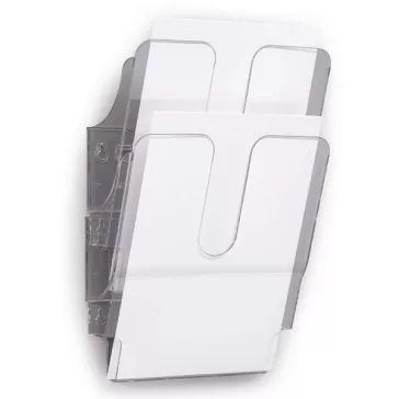   Prospektustartó DURABLE Flexiplus A/4 álló fali 2 részes átlátszó