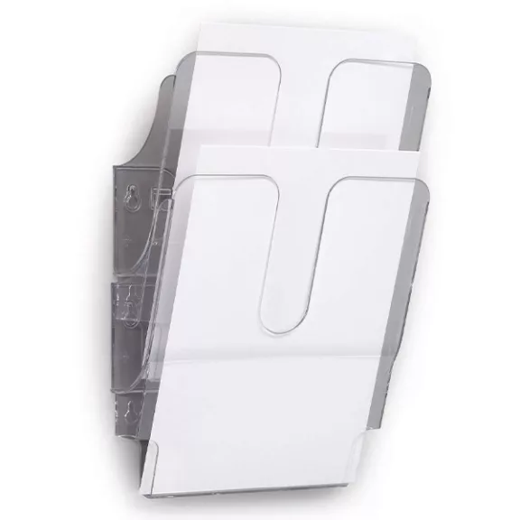 Prospektustartó DURABLE Flexiplus A/4 álló fali 2 részes átlátszó Prospektustartó DURABLE Flexiplus A/4 álló fali 2 részes átlátszó