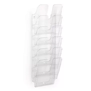   Prospektustartó DURABLE Flexiplus A/4 álló fali 6 részes átlátszó