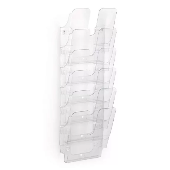 Prospektustartó DURABLE Flexiplus A/4 álló fali 6 részes átlátszó Prospektustartó DURABLE Flexiplus A/4 álló fali 6 részes átlátszó