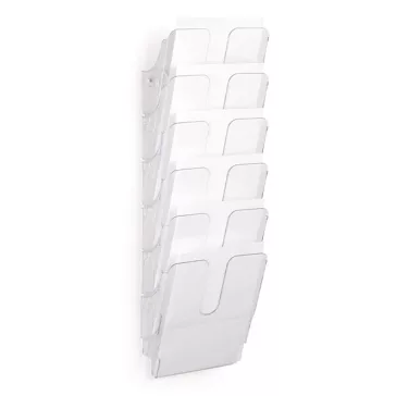   Prospektustartó DURABLE Flexiplus A/4 álló fali 6 részes átlátszó