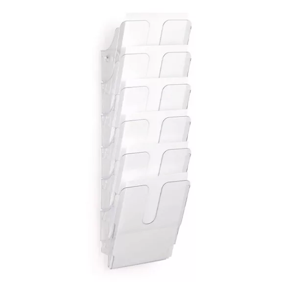 Prospektustartó DURABLE Flexiplus A/4 álló fali 6 részes átlátszó Prospektustartó DURABLE Flexiplus A/4 álló fali 6 részes átlátszó
