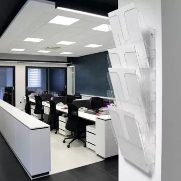   Prospektustartó DURABLE Flexiplus A/4 álló fali 6 részes átlátszó