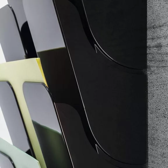Prospektustartó DURABLE Flexiplus A/4 álló fali 6 részes fekete Prospektustartó DURABLE Flexiplus A/4 álló fali 6 részes fekete