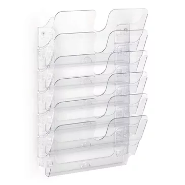   Prospektustartó DURABLE Flexiplus A/4 fekvő fali 6 részes átlátszó