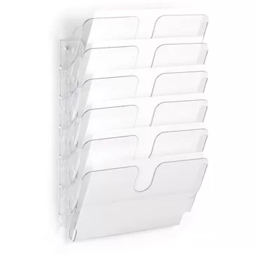   Prospektustartó DURABLE Flexiplus A/4 fekvő fali 6 részes átlátszó