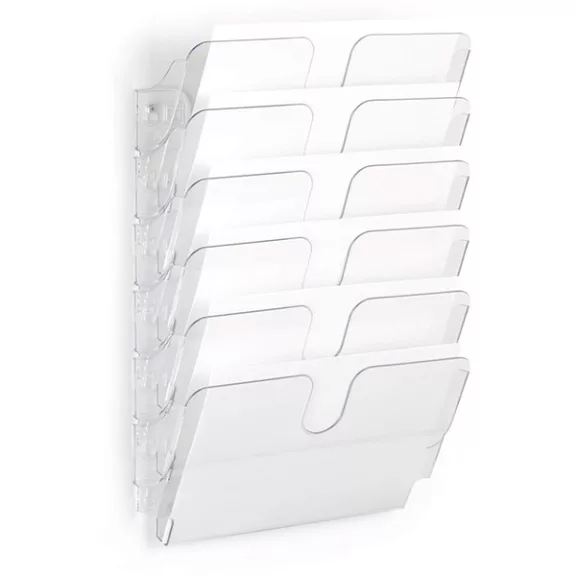 Prospektustartó DURABLE Flexiplus A/4 fekvő fali 6 részes átlátszó Prospektustartó DURABLE Flexiplus A/4 fekvő fali 6 részes átlátszó