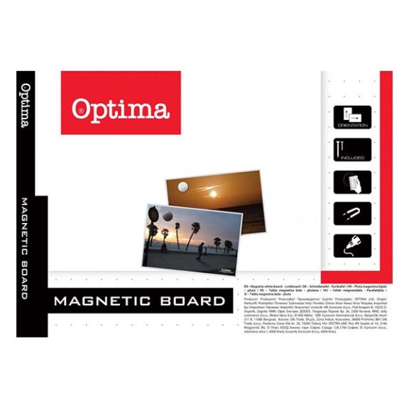 Fehértábla mágneses OPTIMA aluminium kerettel 30x40 cm