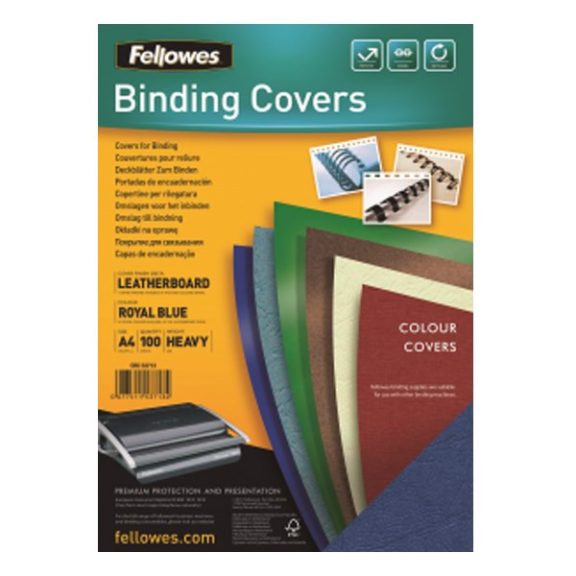 Hátlap FELLOWES Delta A/4 250 g matt bőrhatású királykék 100/csom