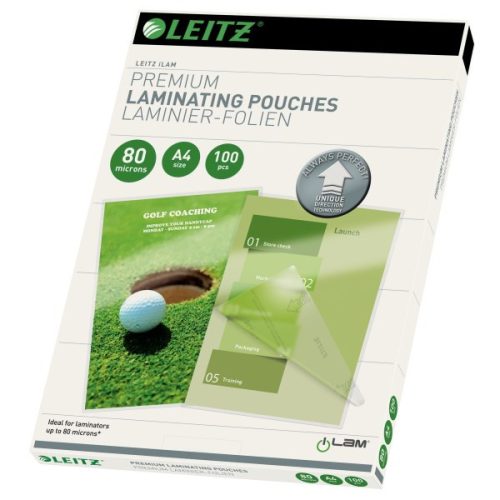 Lamináló fólia LEITZ A/4 80 mikron 100 íves fényes