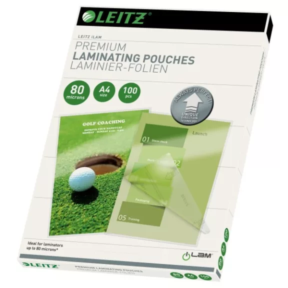 Lamináló fólia LEITZ A/4 80 mikron fényes 100 lapos Lamináló fólia LEITZ A/4 80 mikron fényes 100 lapos