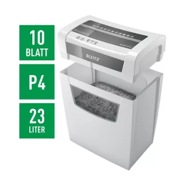   Iratmegsemmisítő LEITZ IQ Home Office konfetti P4 10 lap fehér