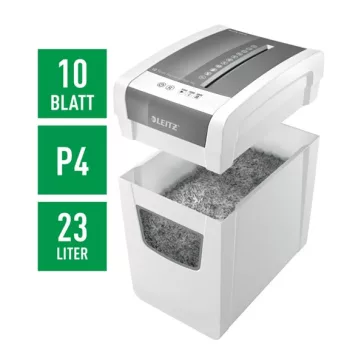  Iratmegsemmisítő LEITZ IQ Slim Home Office konfetti P4 10 lap fehér
