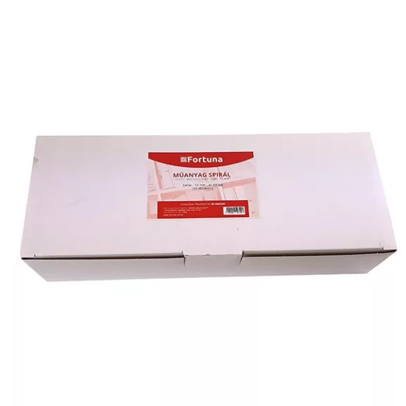 Iratspirál műanyag FORTUNA 10mm 41-55 lap fehér 100/dob Iratspirál műanyag FORTUNA 10mm 41-55 lap fehér 100/dob